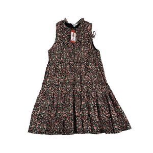 BB Dakota Steve Madden Dress Womems Size XS Midi Pink Black Floral Daisy New